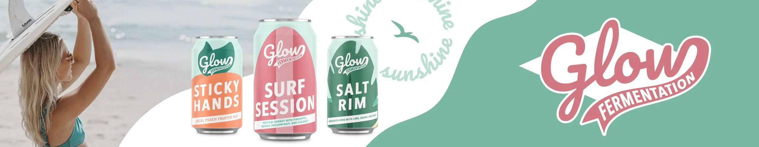 Brand presentation for beach themed and woman-owned PNW Brewery