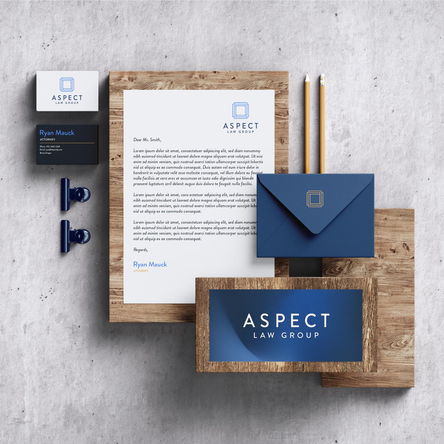 Branded stationary for Bend, OR law firm