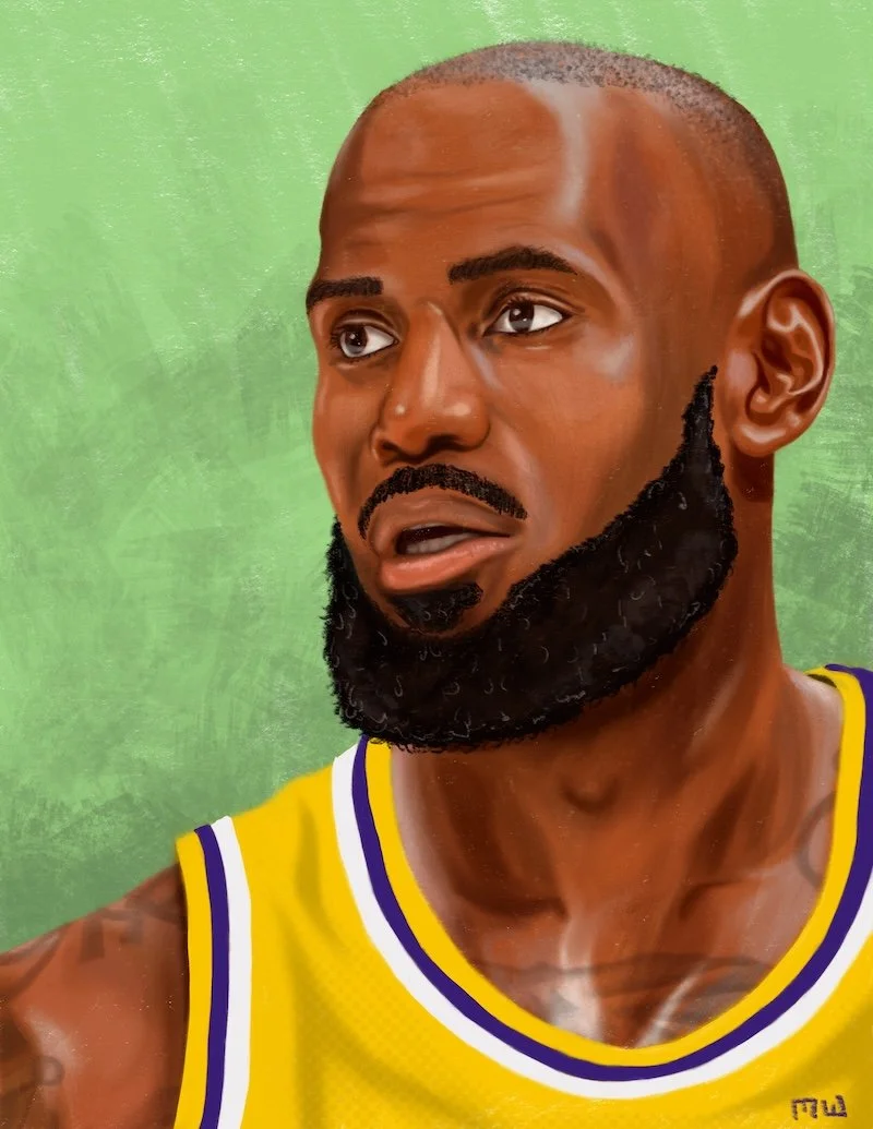 LeBron James Realistic Illustration