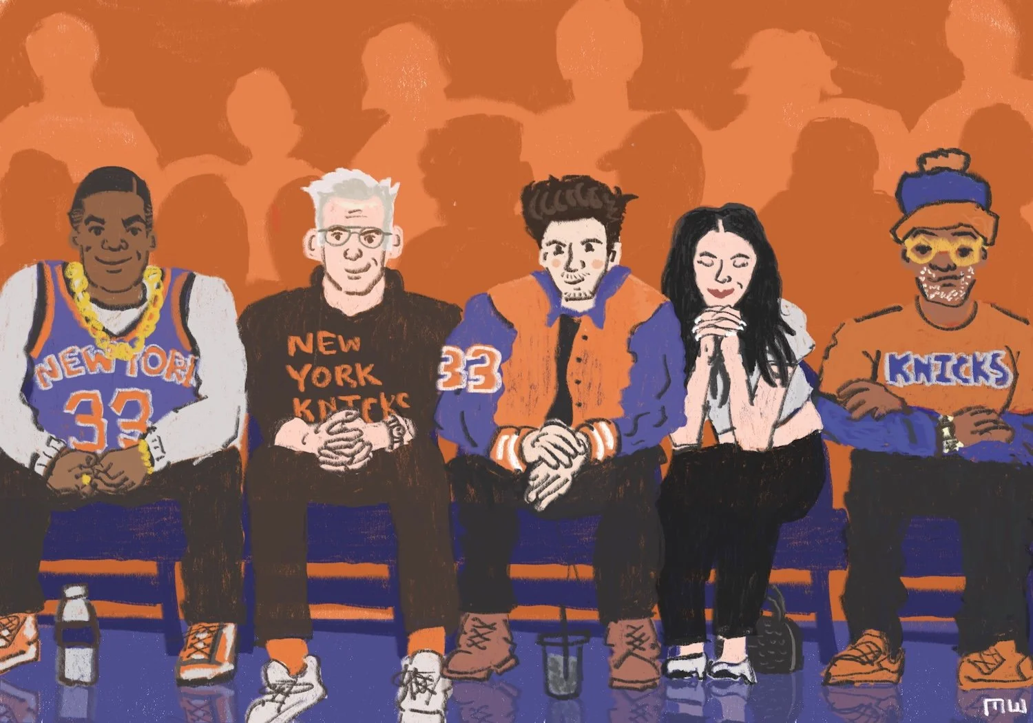 Celebrity Knicks Fans Illustration