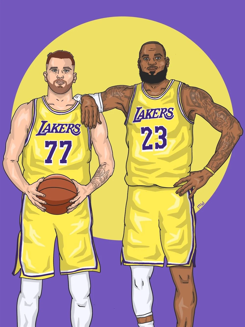 Luka and Lebron Illustration