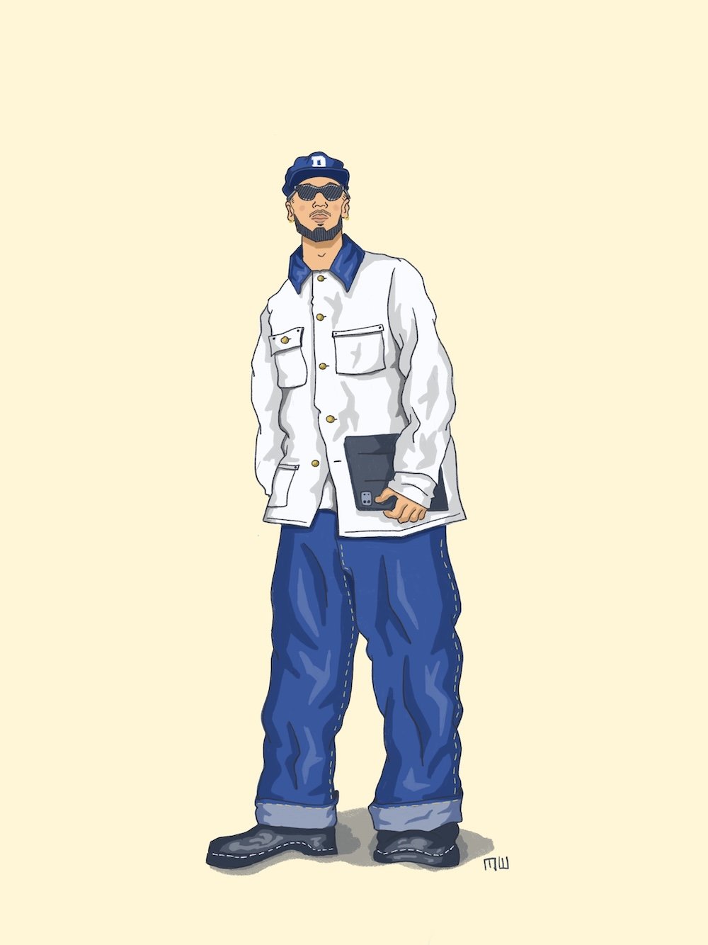 Devin Booker Street Clothes Illustration