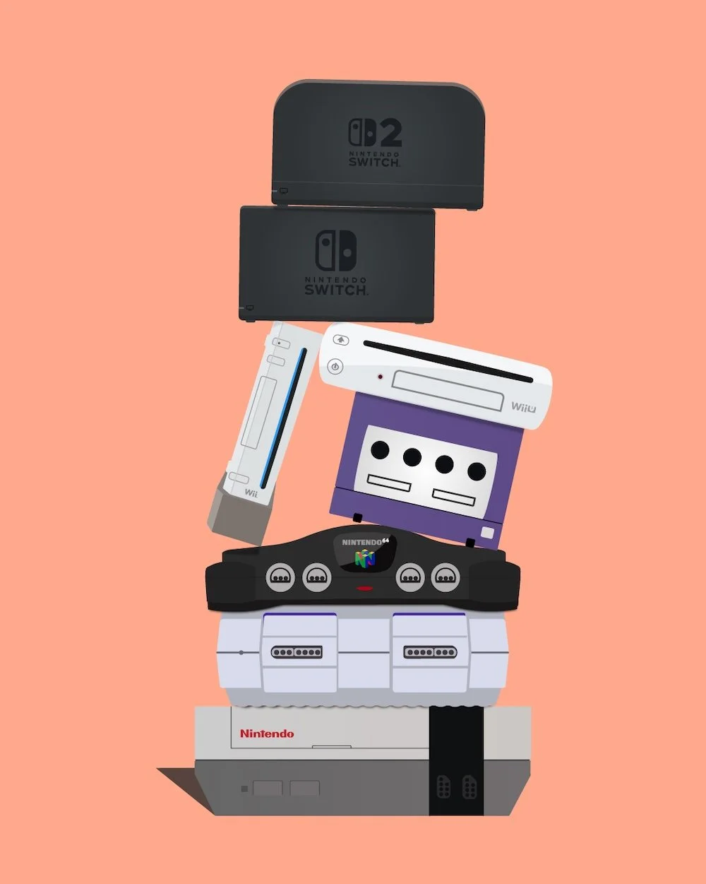 Nintendo Consoles Illustration