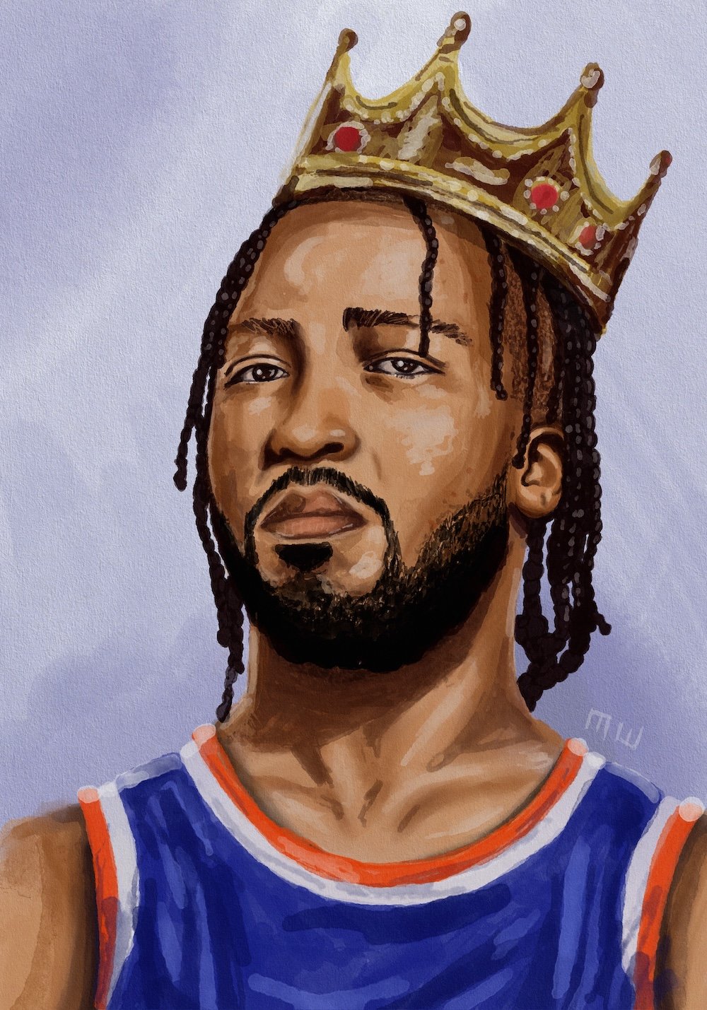 Jaylen Brunson King of NY illustration