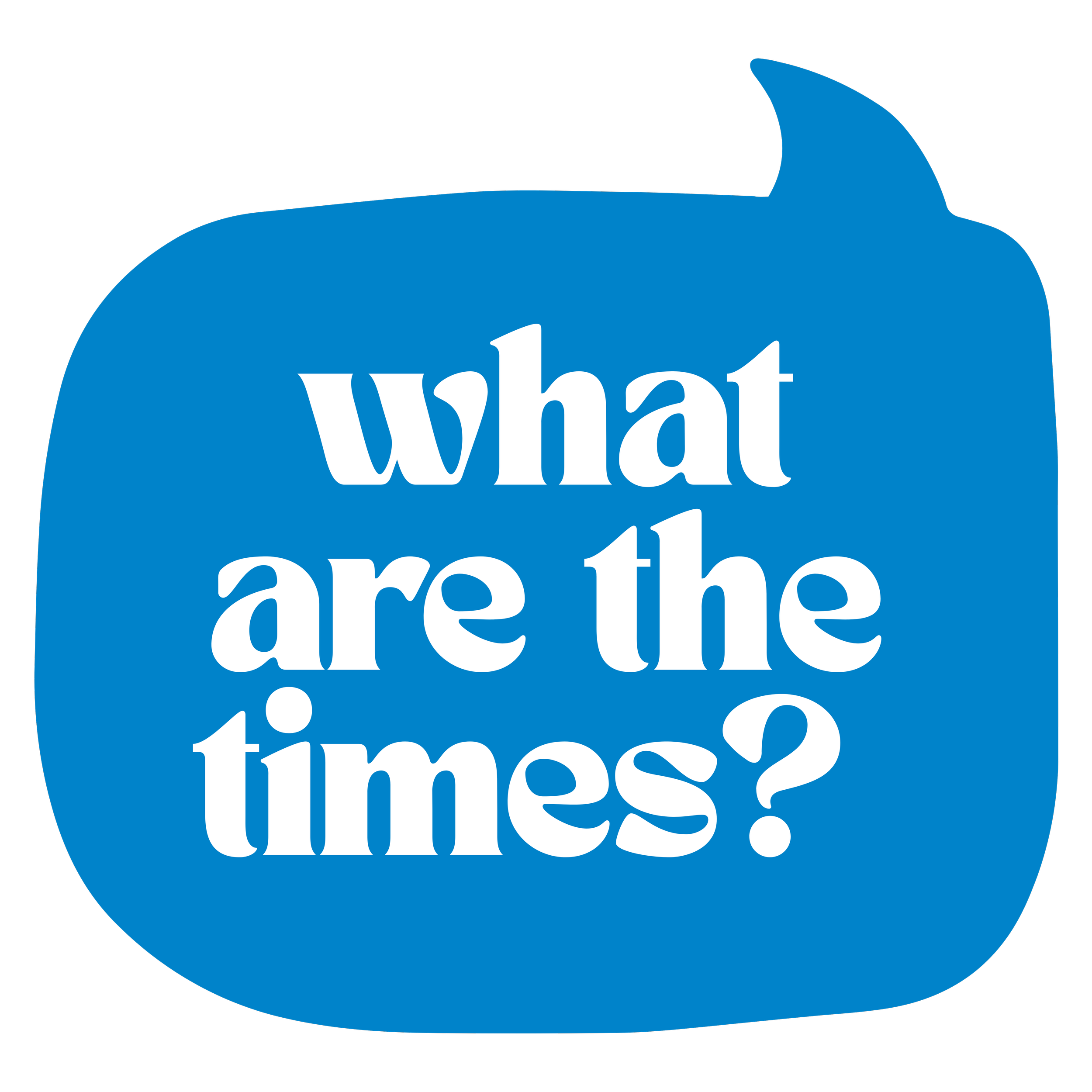 Blue speech bubble with white text that reads 'what are the times?'