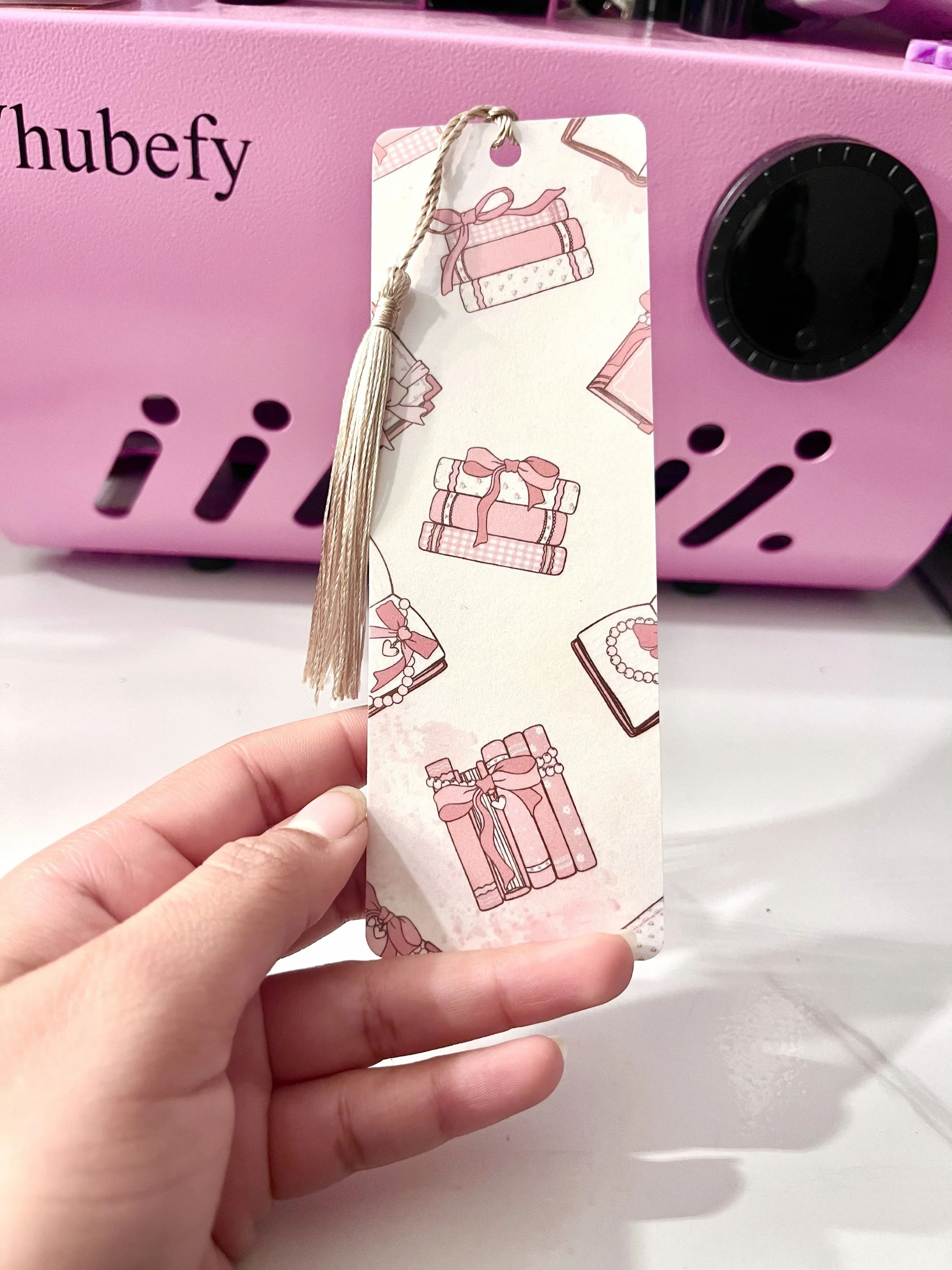 Girly Books and Bows Bookmark W_Tassel.jpg