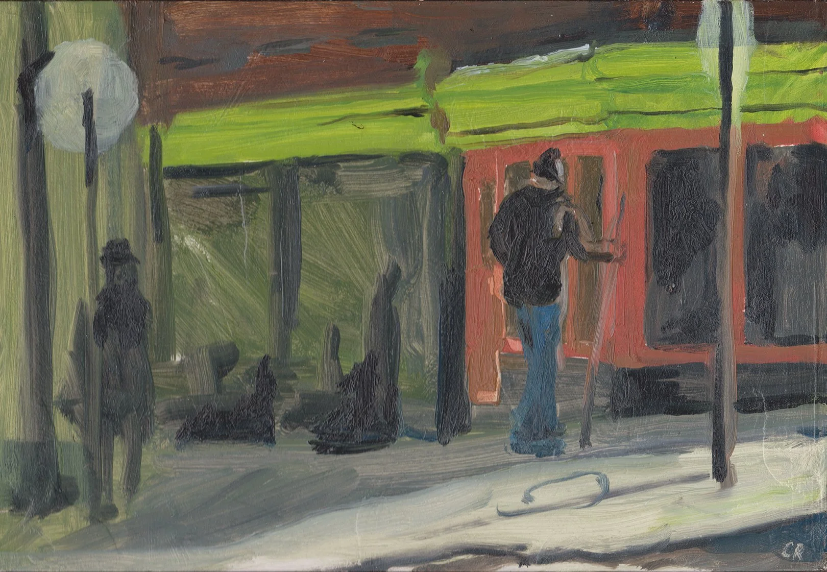 Man with Walking Stick
oil on panel 8” x 12” 2016

Philly Scenes Series

Private Collection