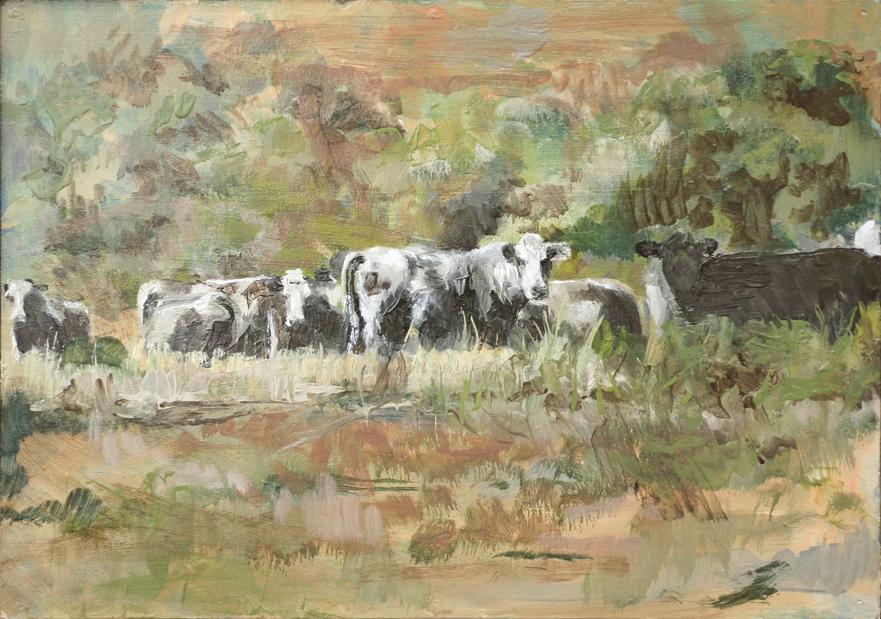 Cows
oil on panel 9" x 12" 2013

Private Collection
