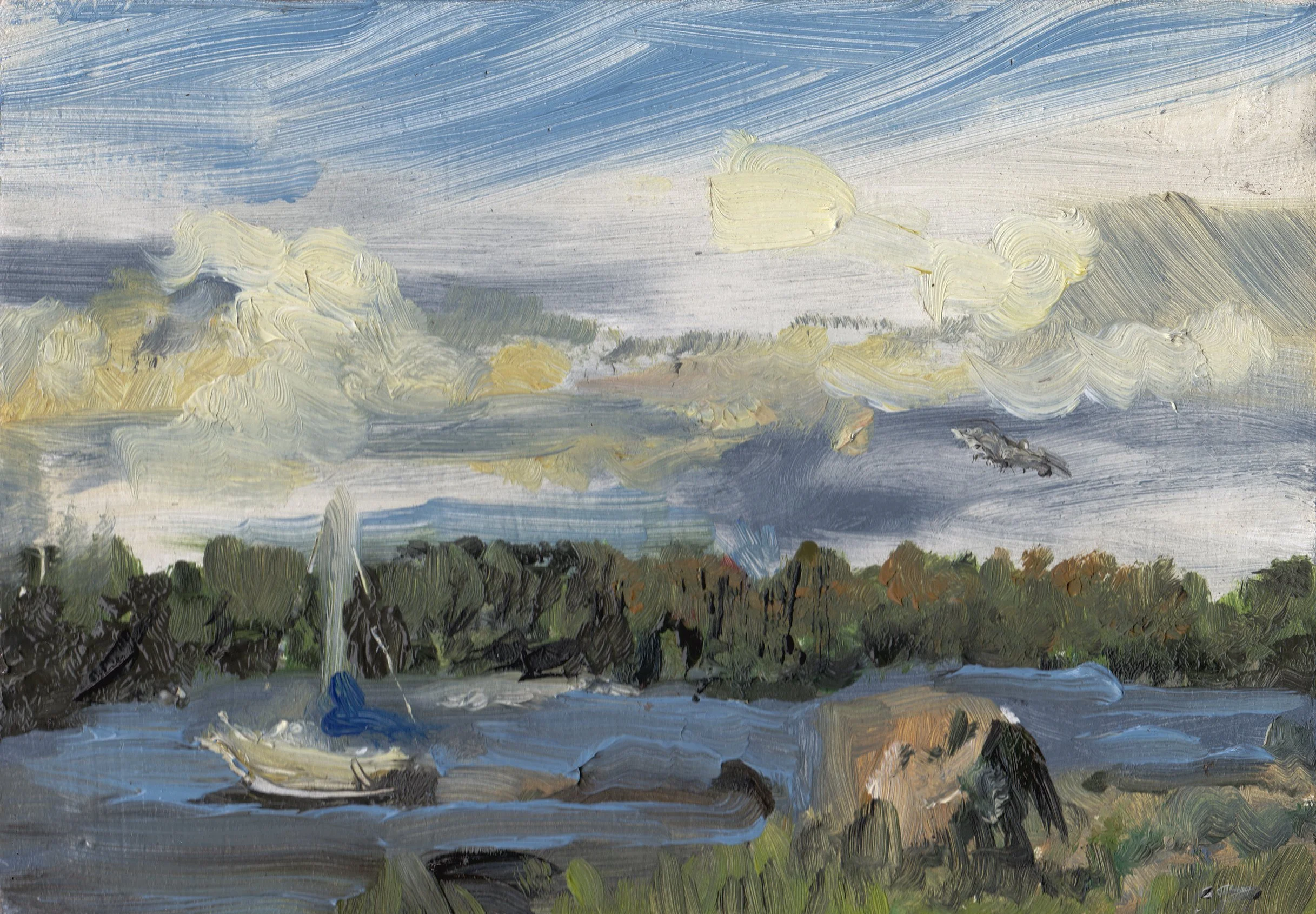 Sailboat
oil on panel 4.75” x 6.75″ 2013

Private Collection