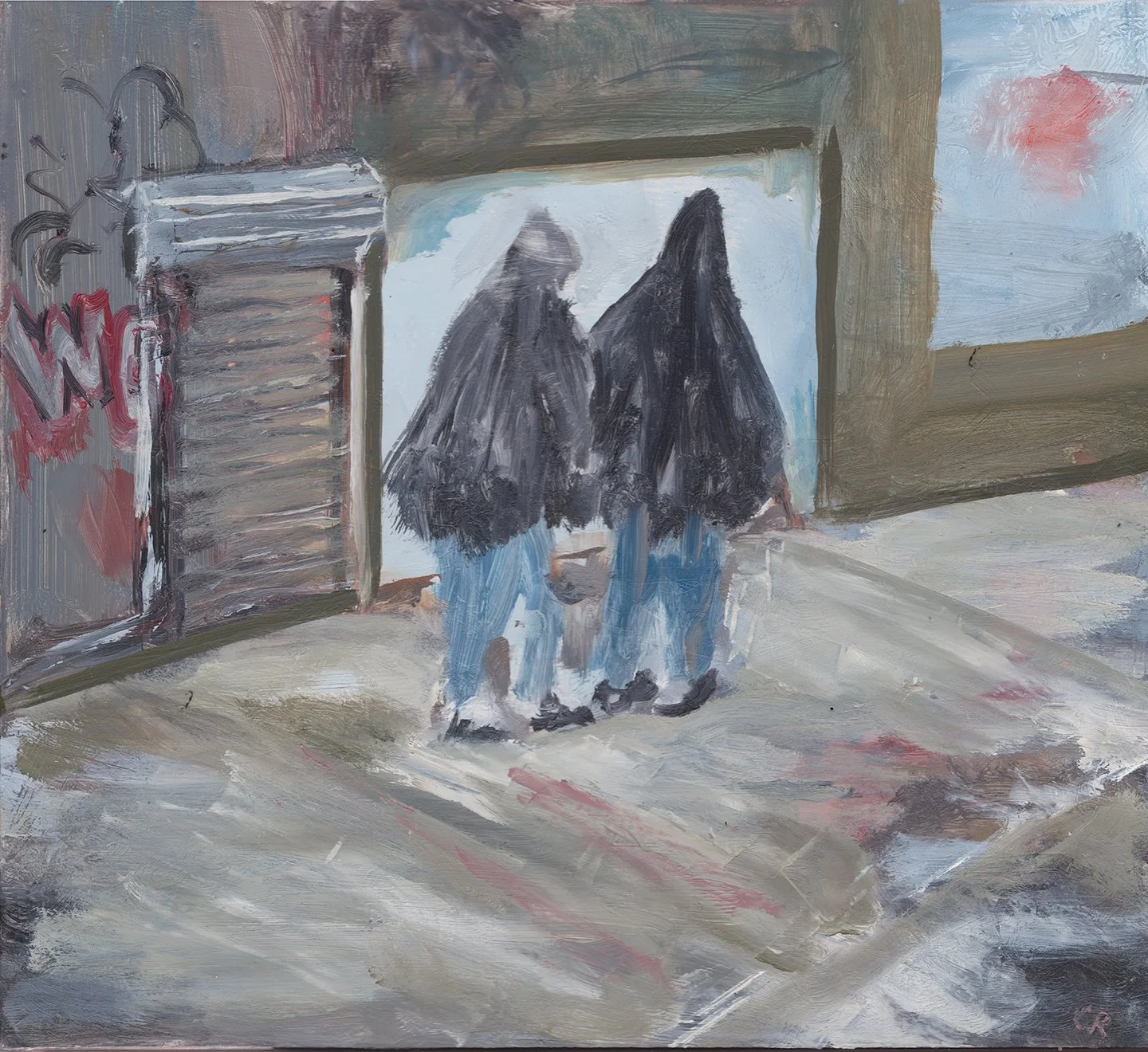 Garbage Bag Twins
oil on panel 10'“ x 11” 2016

Philly Scenes Series

Available for purchase here
