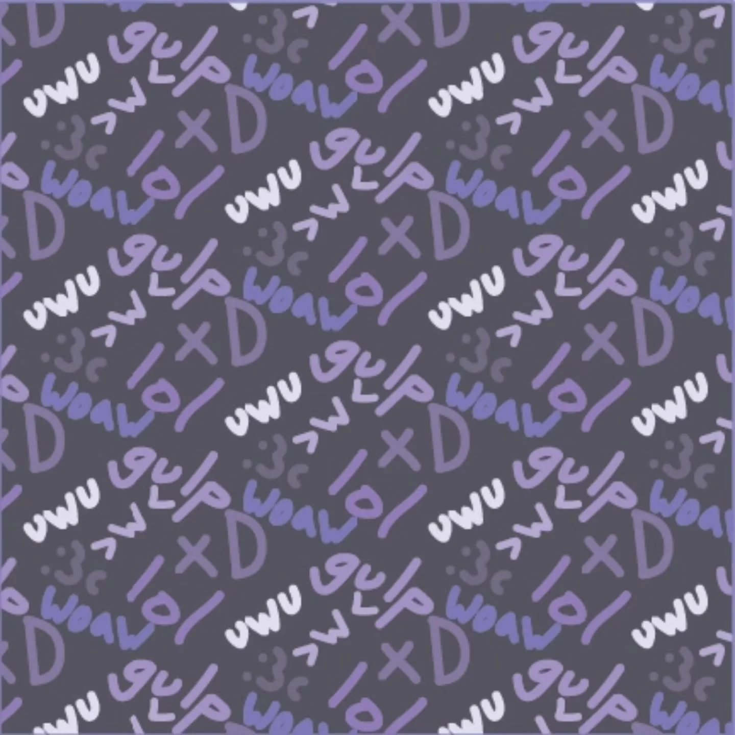 Pattern Project. Studio 1. Made in Illustrator. 
Don't care if it breaks the rules, we're supposed to have fun with art! 🐾💜