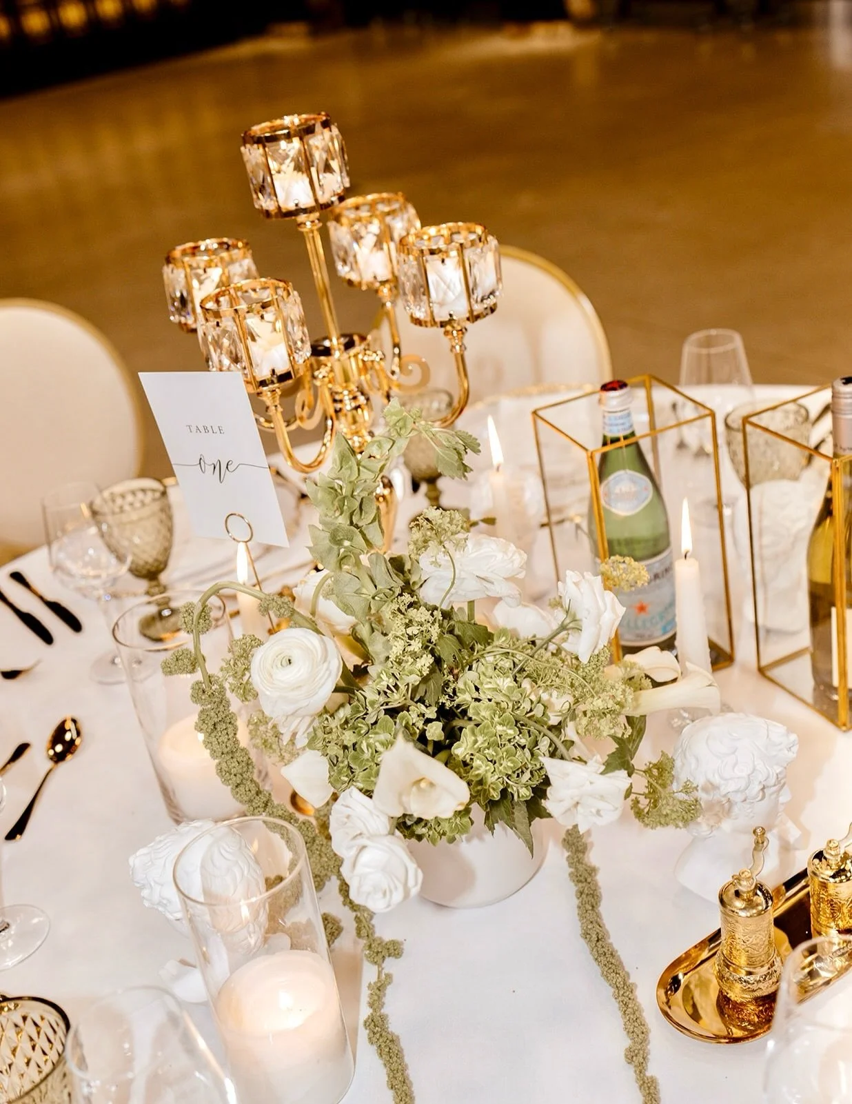 The perfect palette for a summer wedding✨🤍⚜️ 

As we prepare for our wedding season, it is so exciting to design tablescapes with our rental items and craft concepts for our upcoming weddings! Everything you see here, from the custom menus to the go