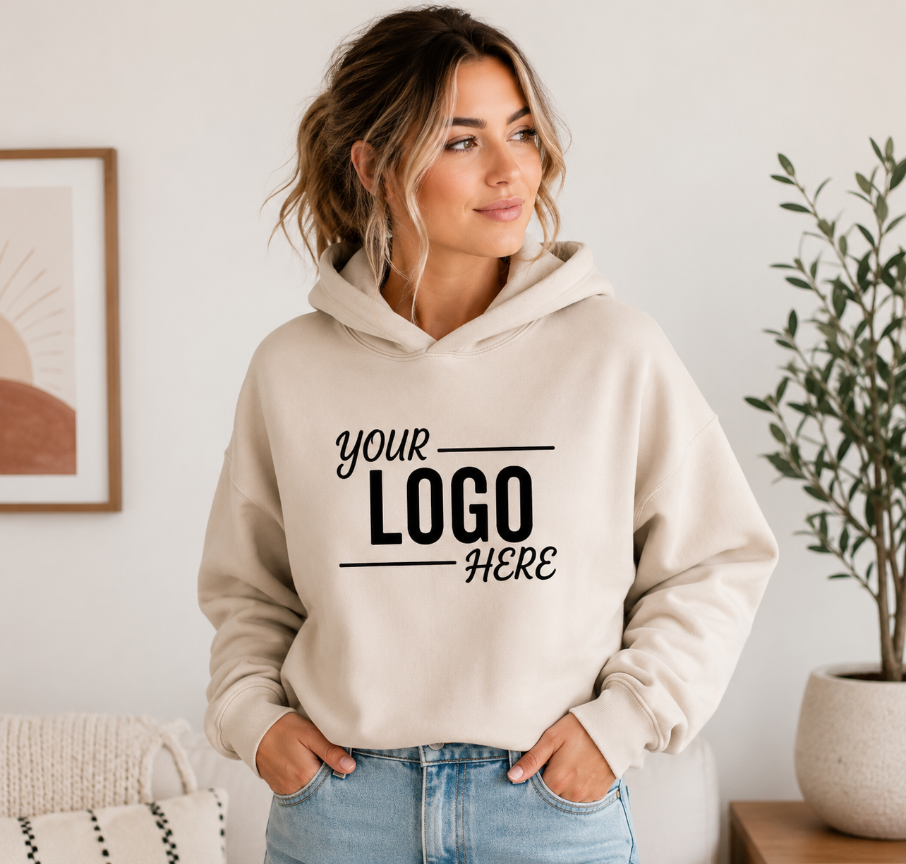 Women's Off The Shoulder Cropped Hoodie