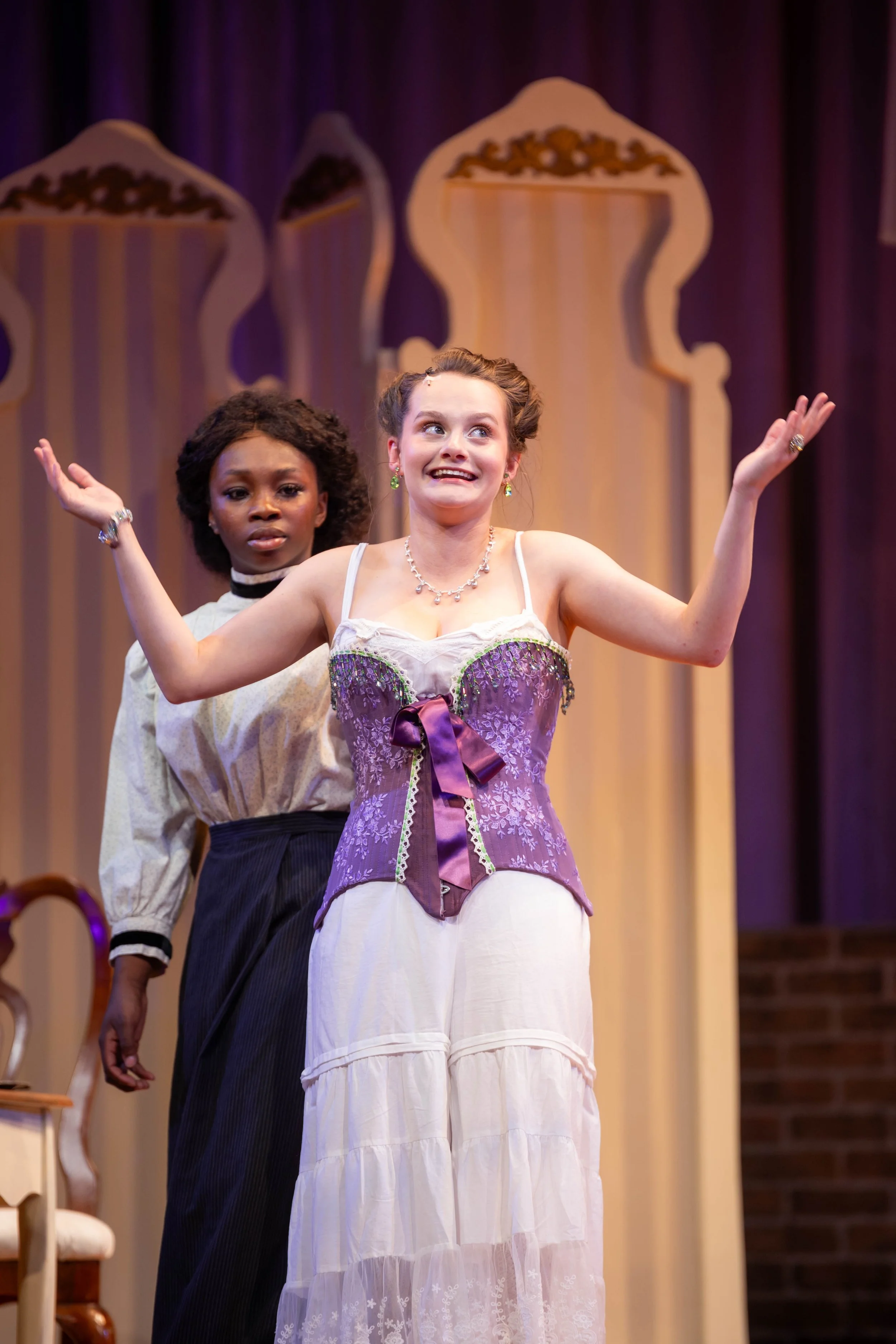 Mrs. Van Buren's Purple Corset, Intimate Apparel (Assist)