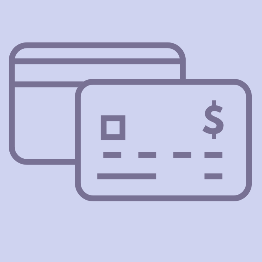 An icon of credit cards.