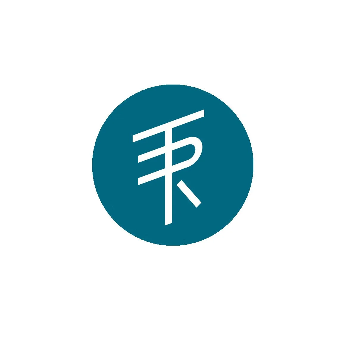 A white Rakuten logo on a dark teal circular background.