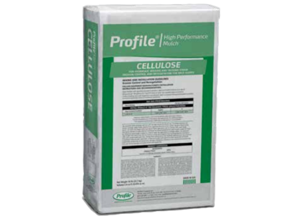 A green and white package of Profile Cellulose Multicolor high-performance mulch.