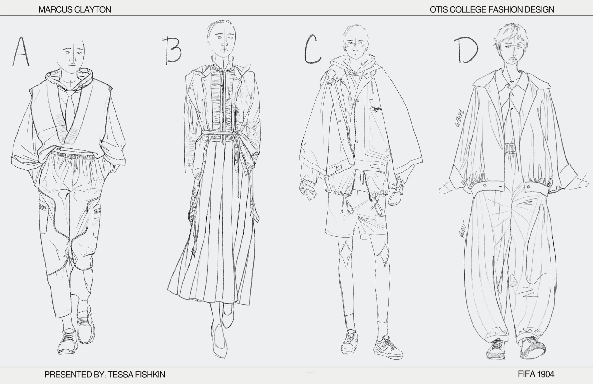 Silhouette sketches.