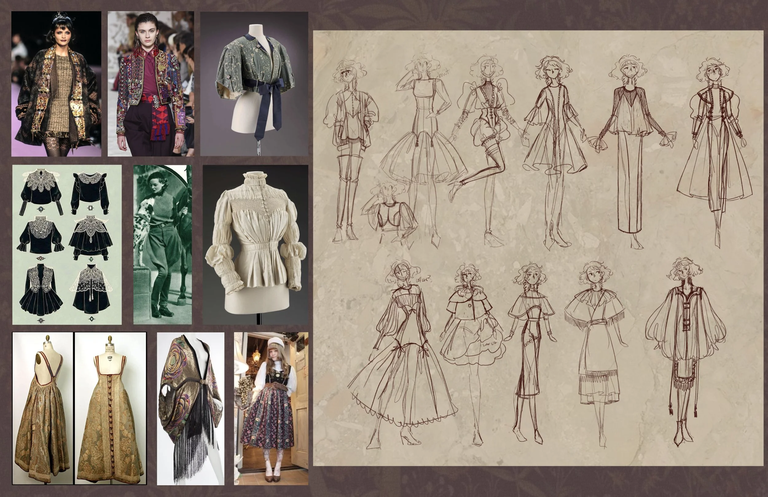 Swipe & preliminary sketches.