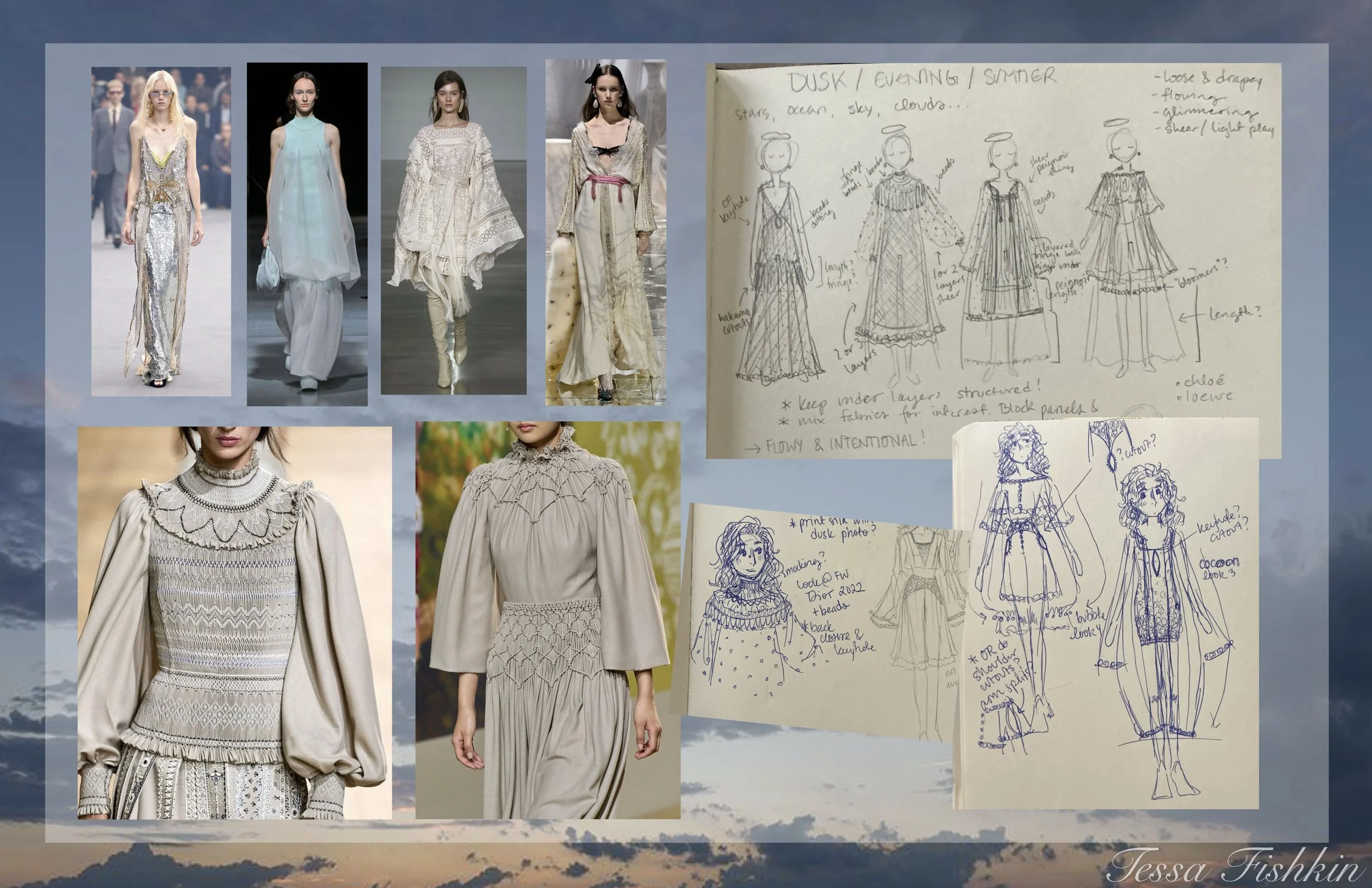 Sketches, notes, and inspiration swipes