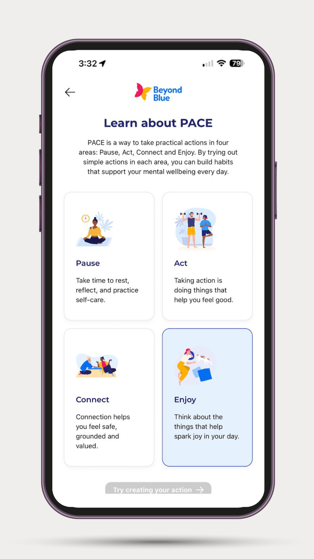 PACE: Daily wellbeing app screenshot