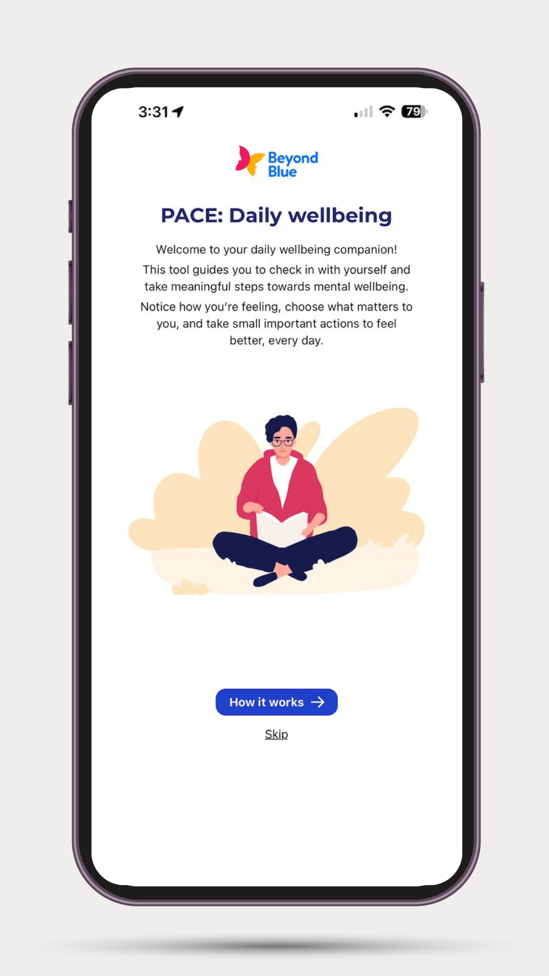PACE: Daily wellbeing app screenshot