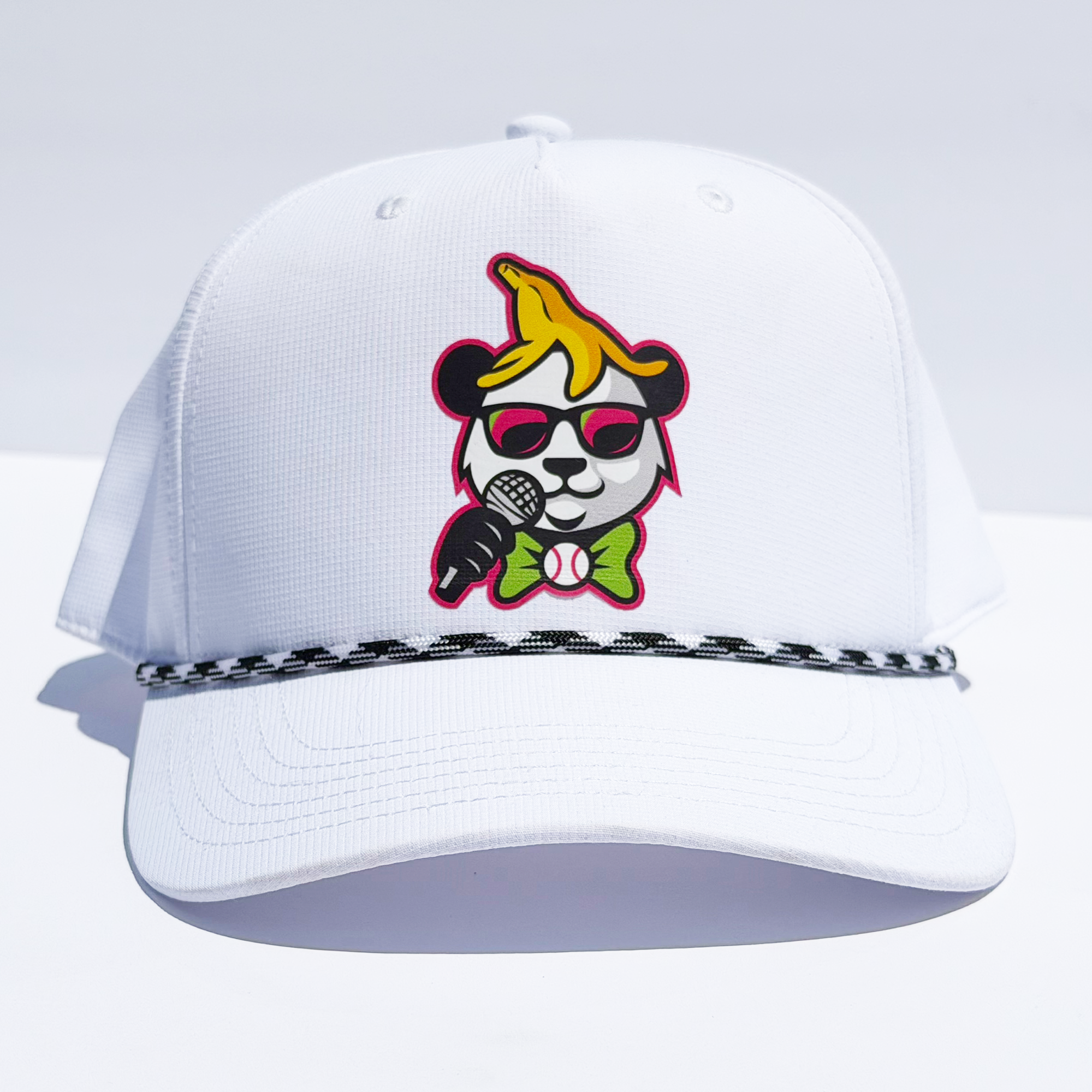 Cap America Panda Logo White Rope Hat