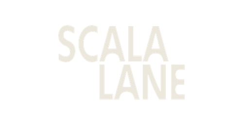 Graphic with the text 'Scala Lane' on a black background.
