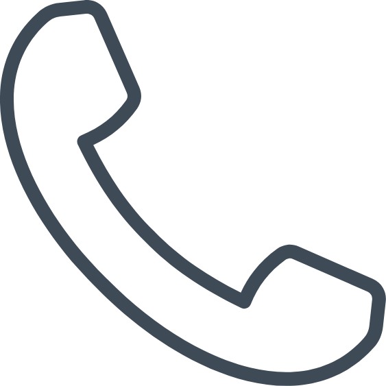 Outline of a classic telephone handset icon.