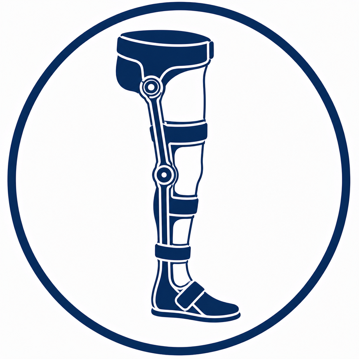 Illustration of a prosthetic leg.
