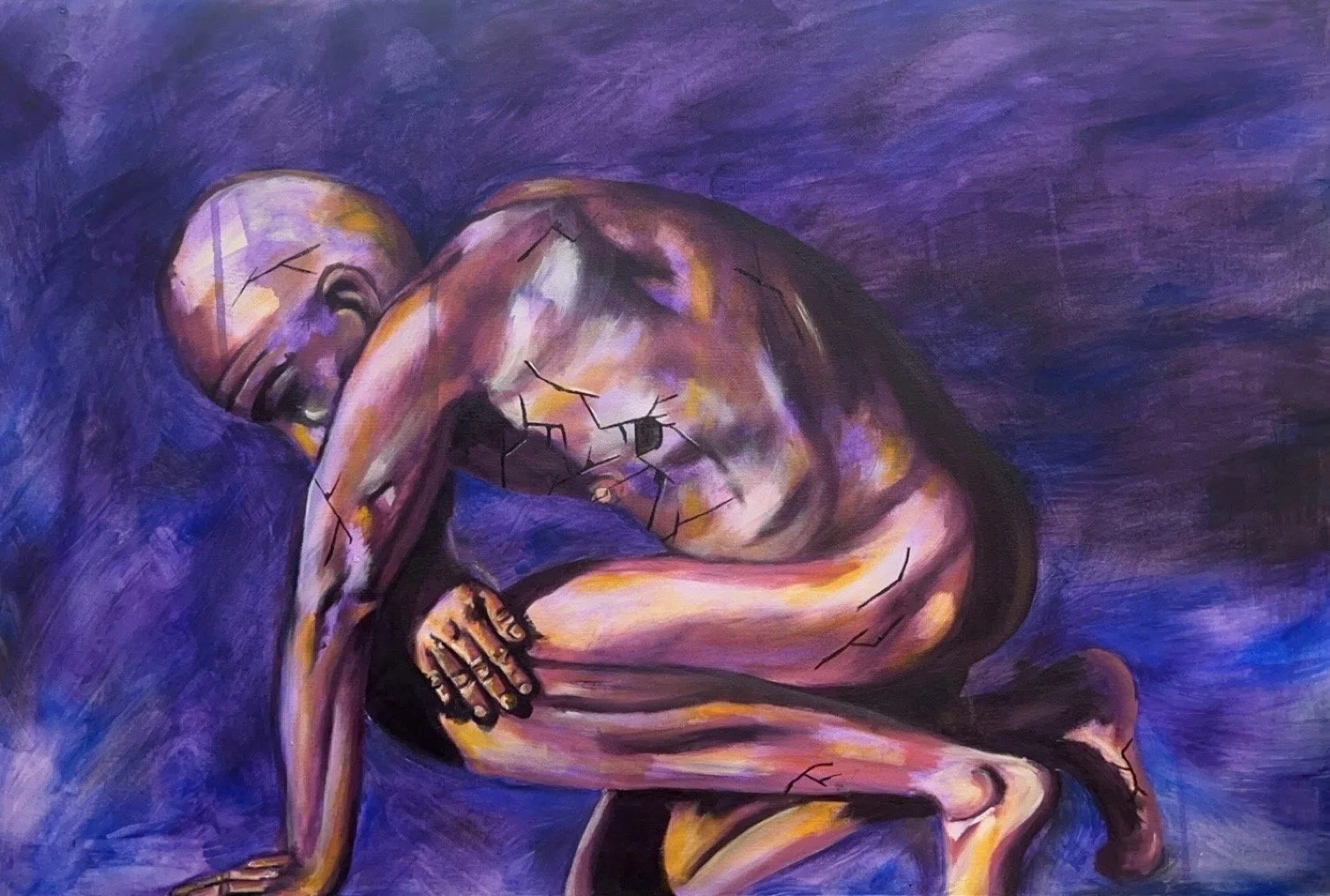 “Manipulate the Figure”, 2025, oil on canvas, 24x36 in.
