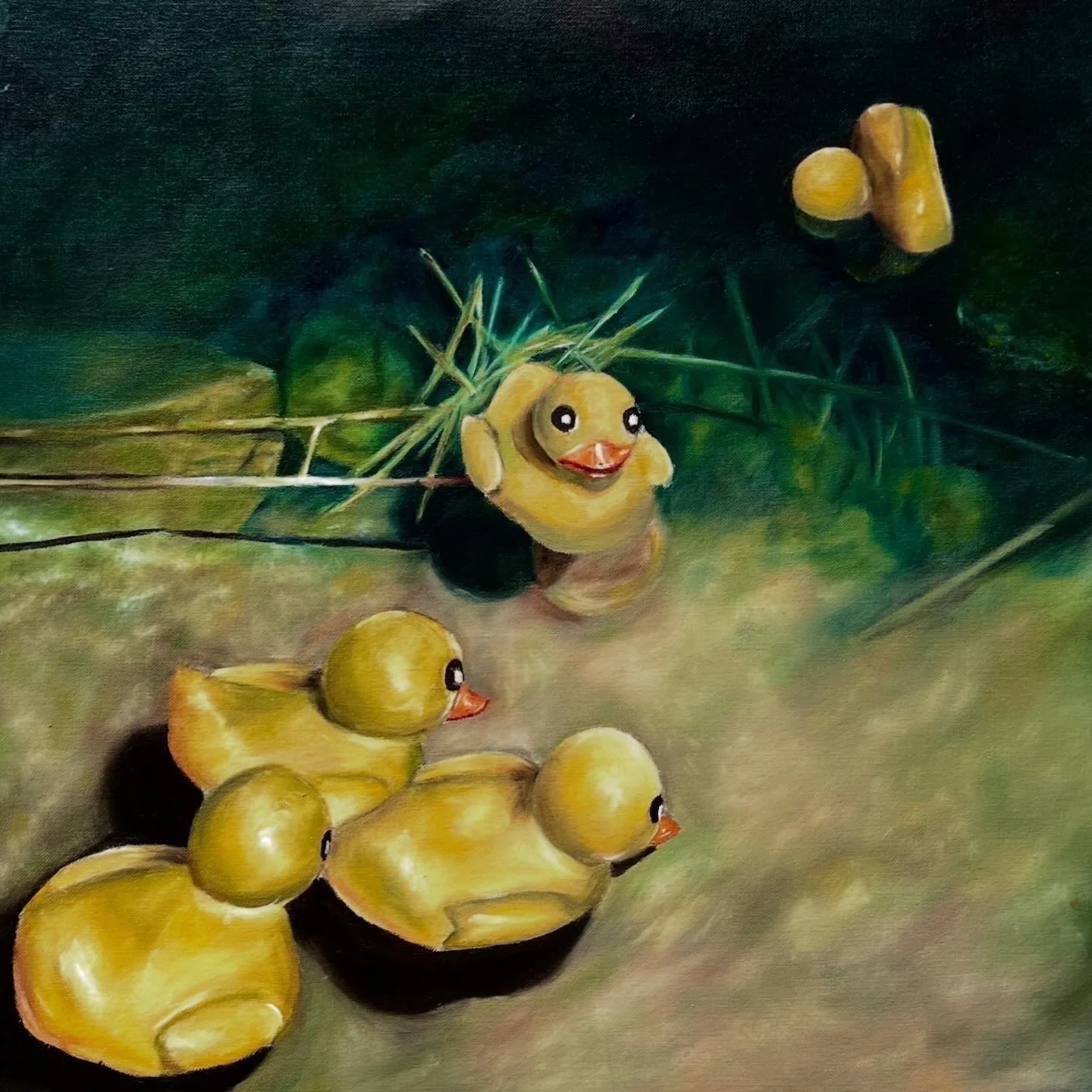 “Deep Dark”, 2024, oil on canvas, 18x18 in.