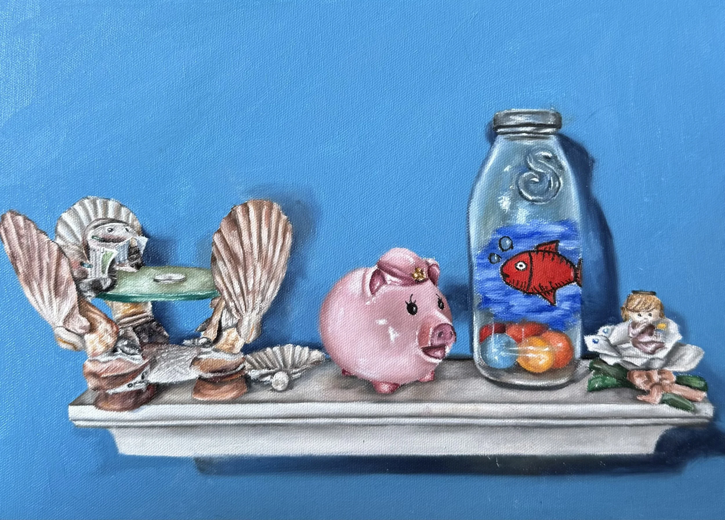 “Bedroom Still Life 2” 2025, oil on canvas, 12x16 in.