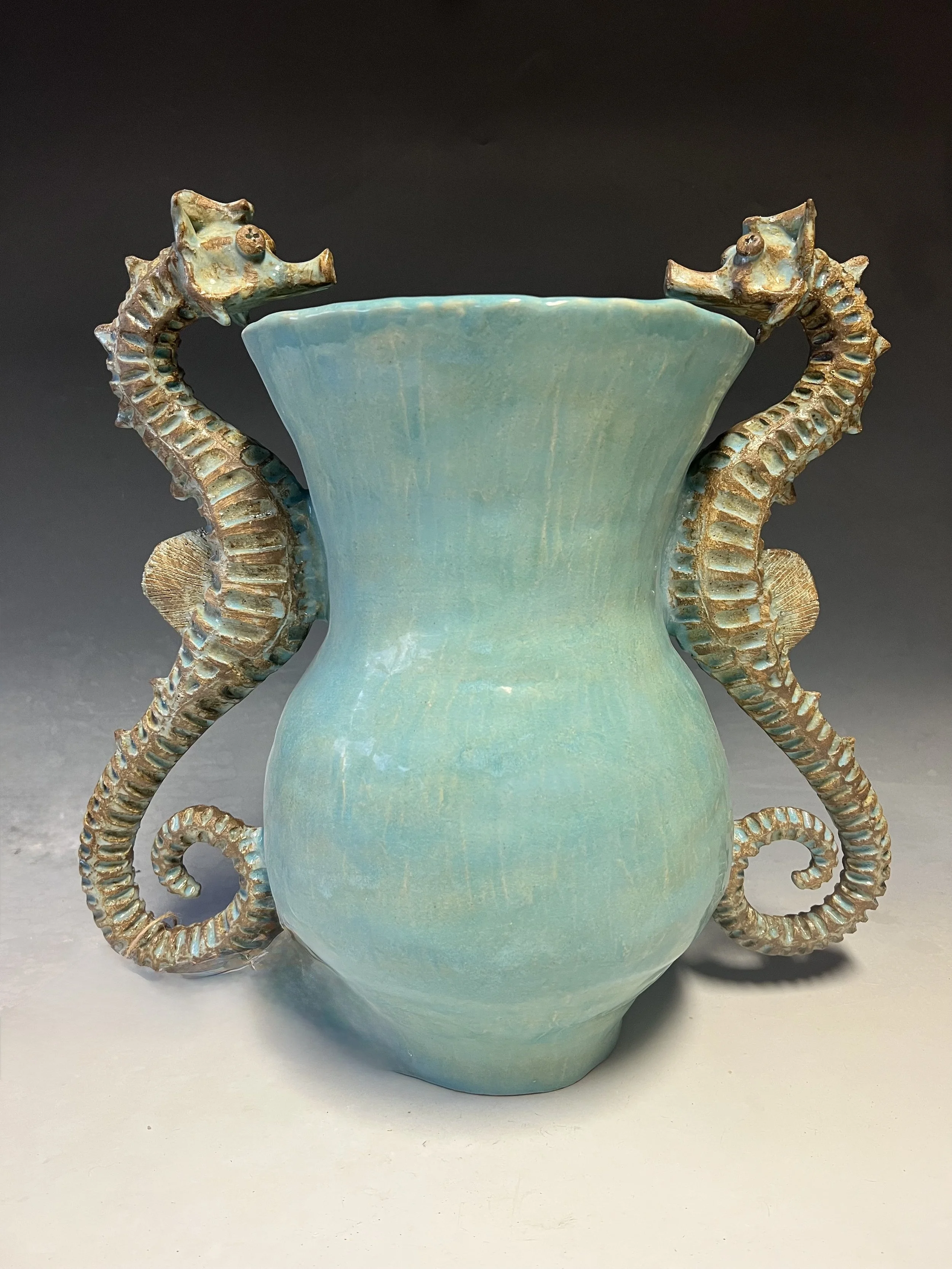Kissing Seahorse Vase