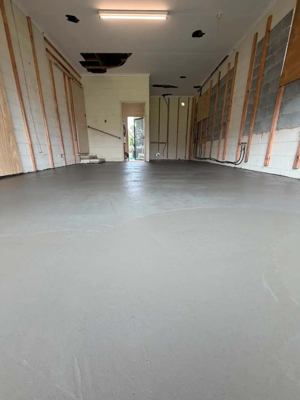 Finished concrete floor slab for a residential project in the Mareeba area.
