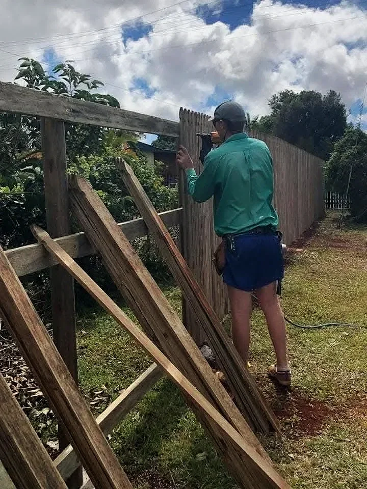 Timber paling fence installation by FNQ Concrete & Earthmoving in Far North Queensland