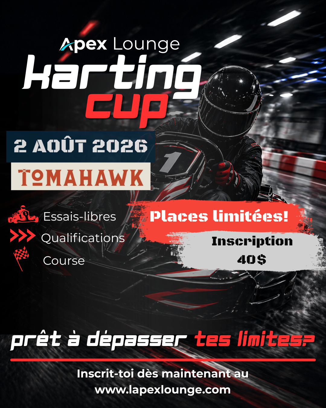 1 pilote - Apex Lounge Karting Cup