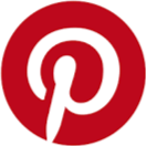 Pinterest logo with a red background and white stylized 'P'