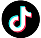 TikTok logo with black background