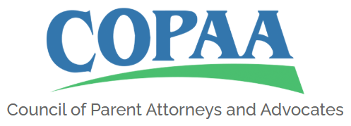 COPAA logo with the text 'Council of Parent Attorneys and Advocates' below it.