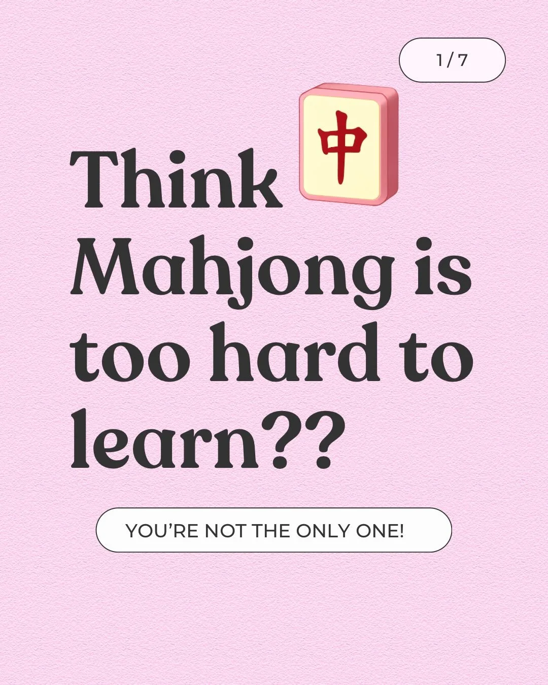 One of our favorite things to hear after class:

&ldquo;This was way easier than I thought it was going to be.&rdquo;

American Mahjong has a lot of moving parts, but learning it doesn&rsquo;t have to feel overwhelming.

At Mahj &amp; Mingle, we deve