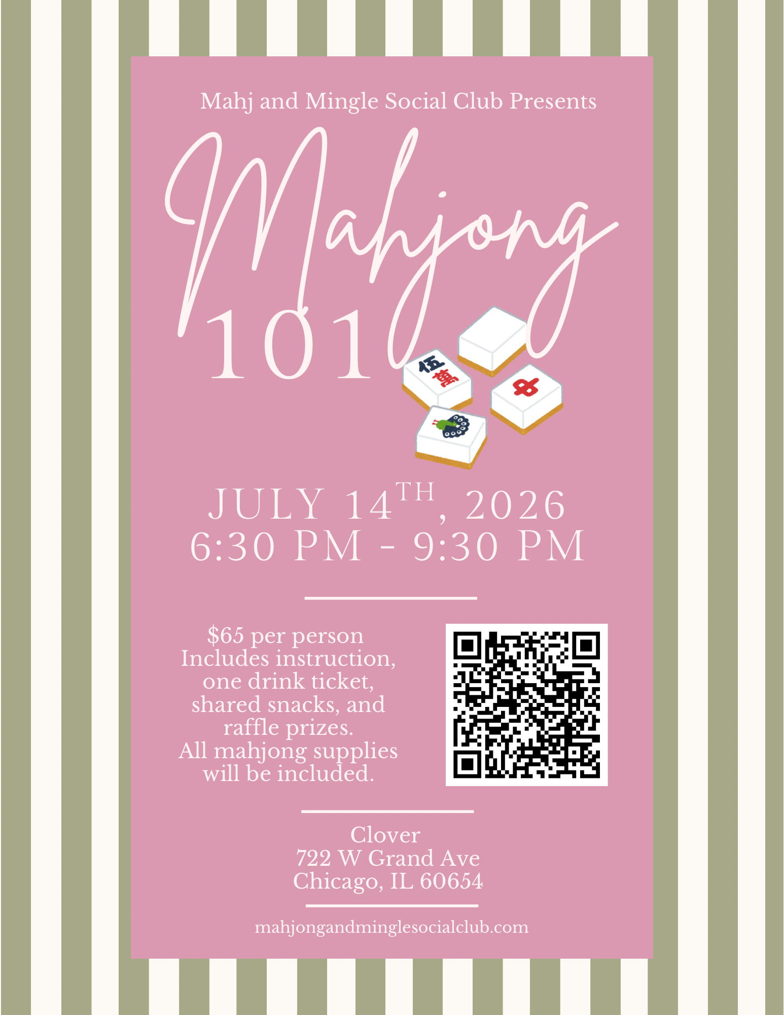 Mahj & Mingle: Introduction to American Mahjong- July 14