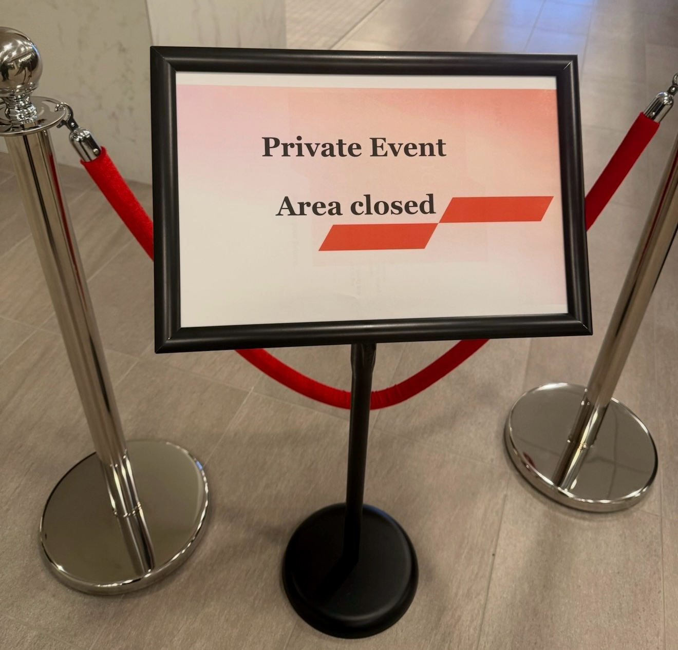 Private corporate event signage at a Chicago venue for a mahjong event hosted by Mahj & Mingle Social Club.