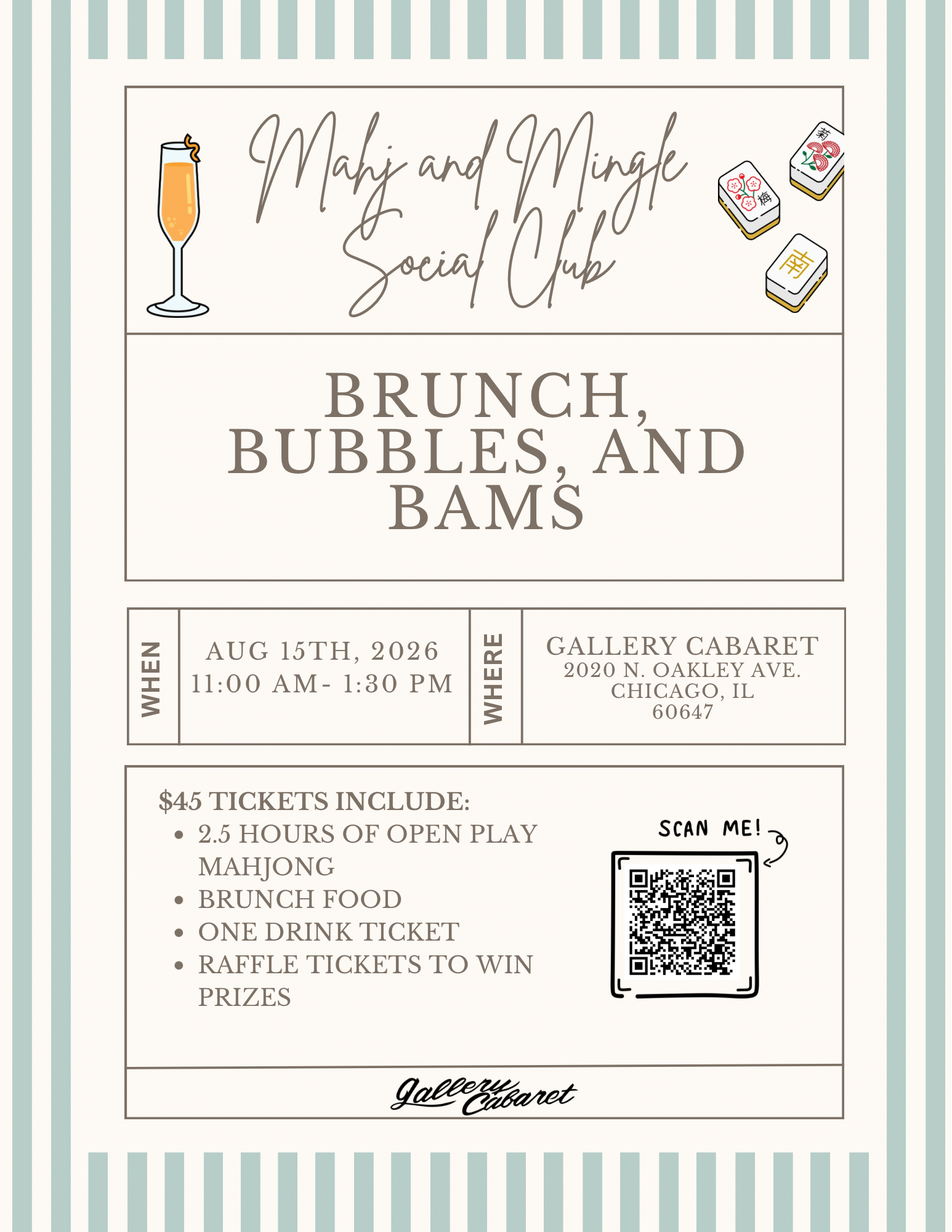 Brunch, Bubbly & Bams Open Play-August 15th