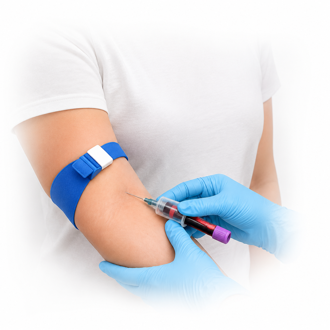 Mobile phlebotomist providing in‑home blood draw services in Bergen County, New Jersey.