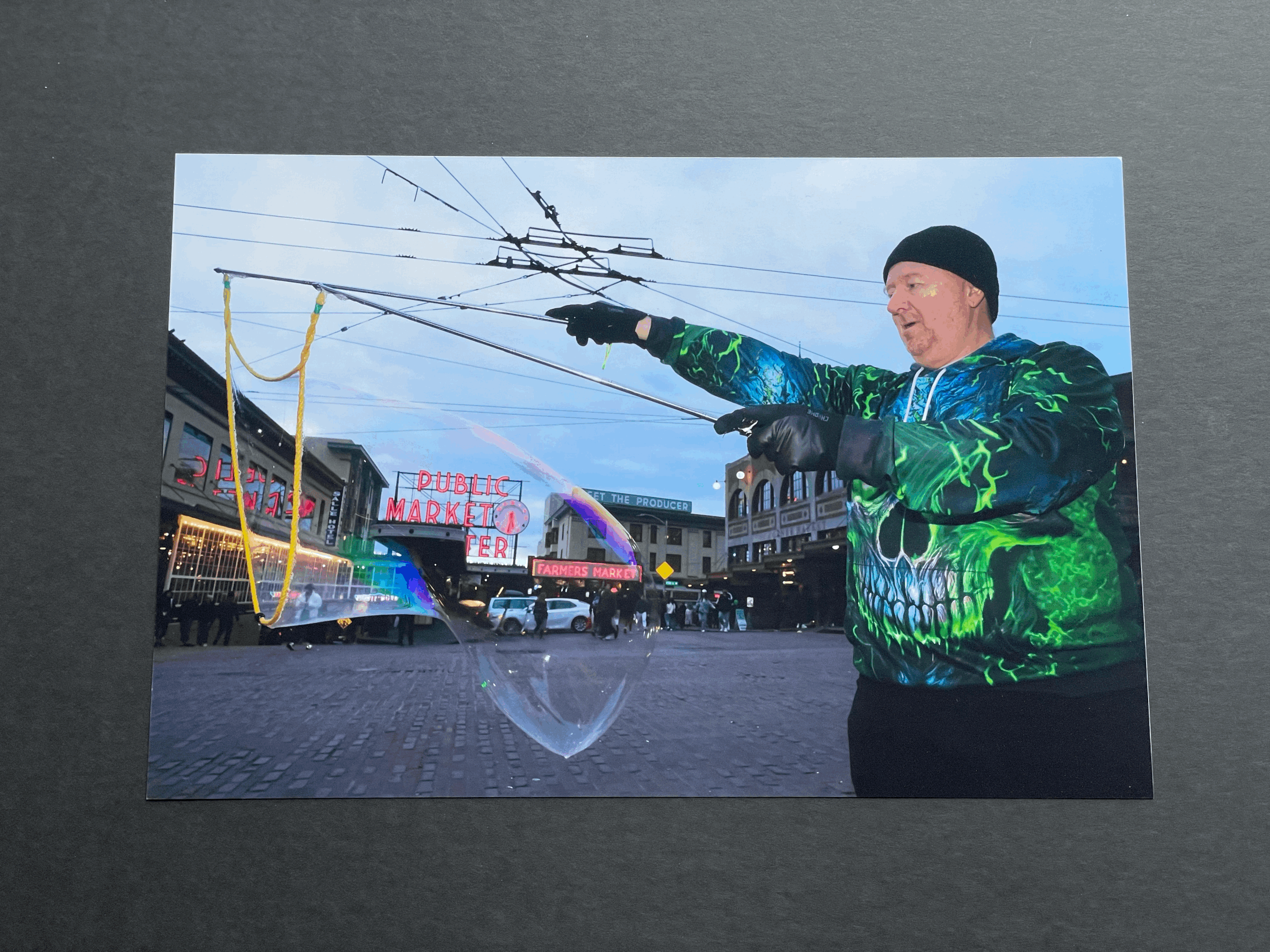 Bubbles at Pike Place Market Print