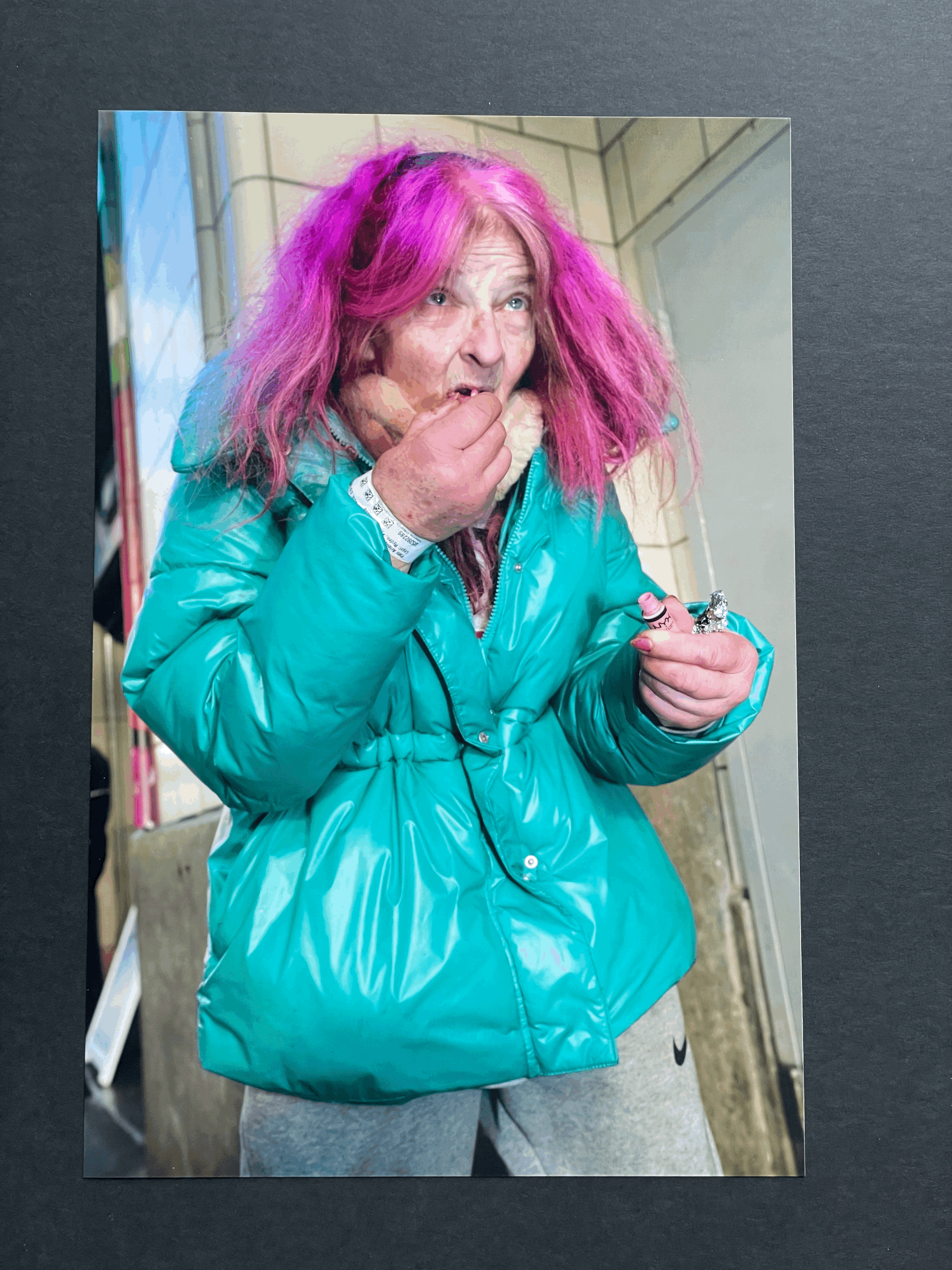 Pink Haired Portrait Print