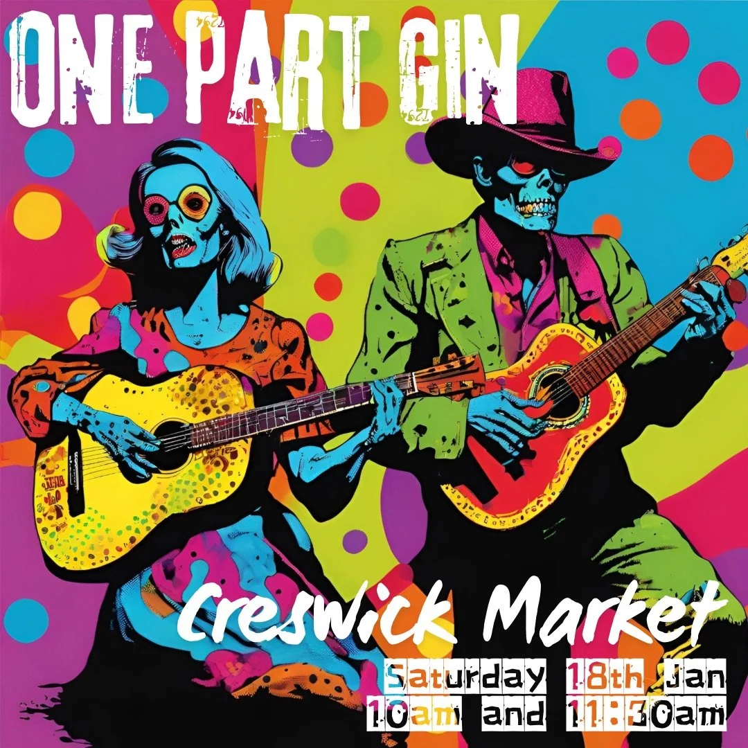 Creswick Market 2025 Sam Bell and Holly Sewell. One Part Gin dark folk music Ballarat, Creswick.