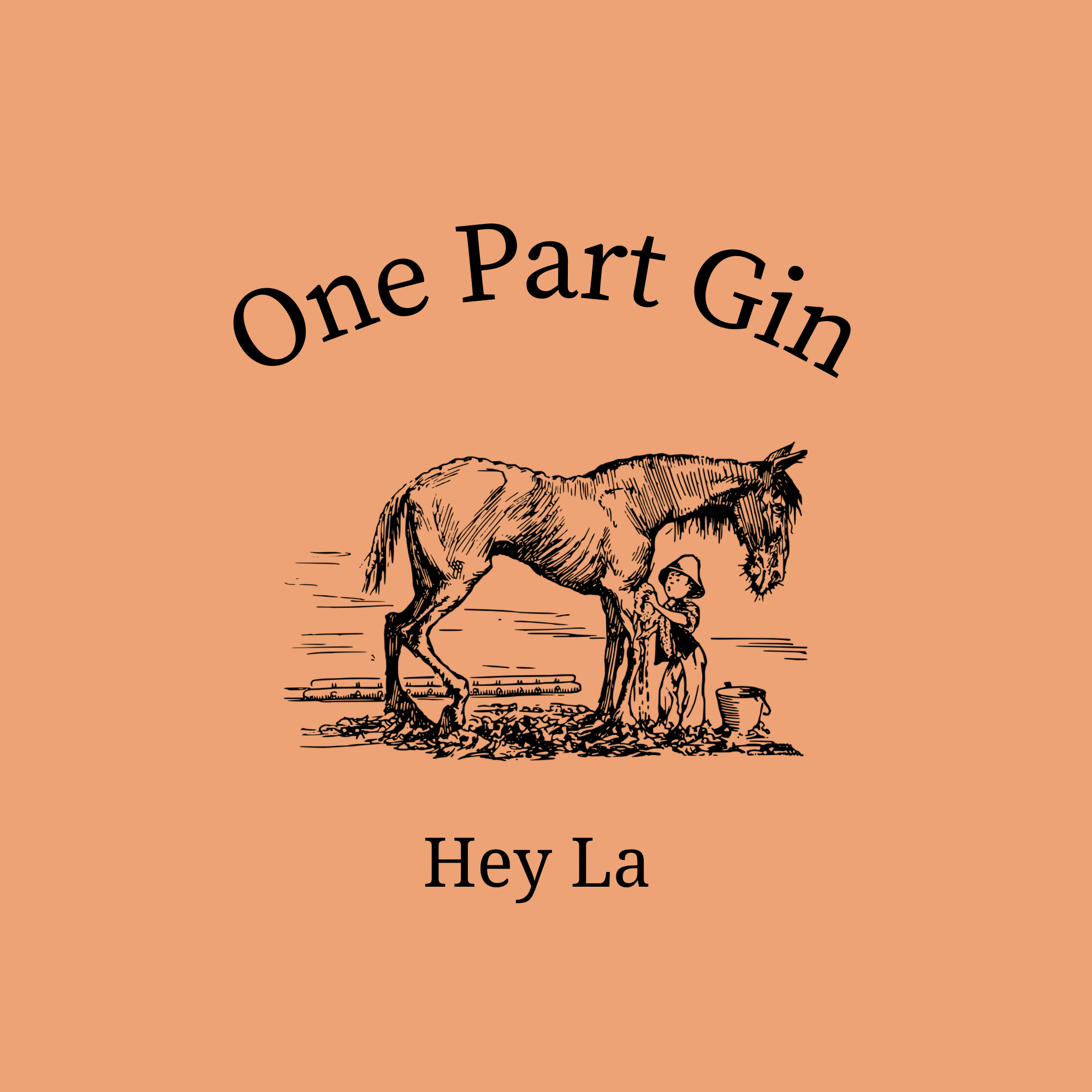 Hey La artwork Sam Bell and Holly Sewell. One Part Gin dark folk music Ballarat, Creswick.