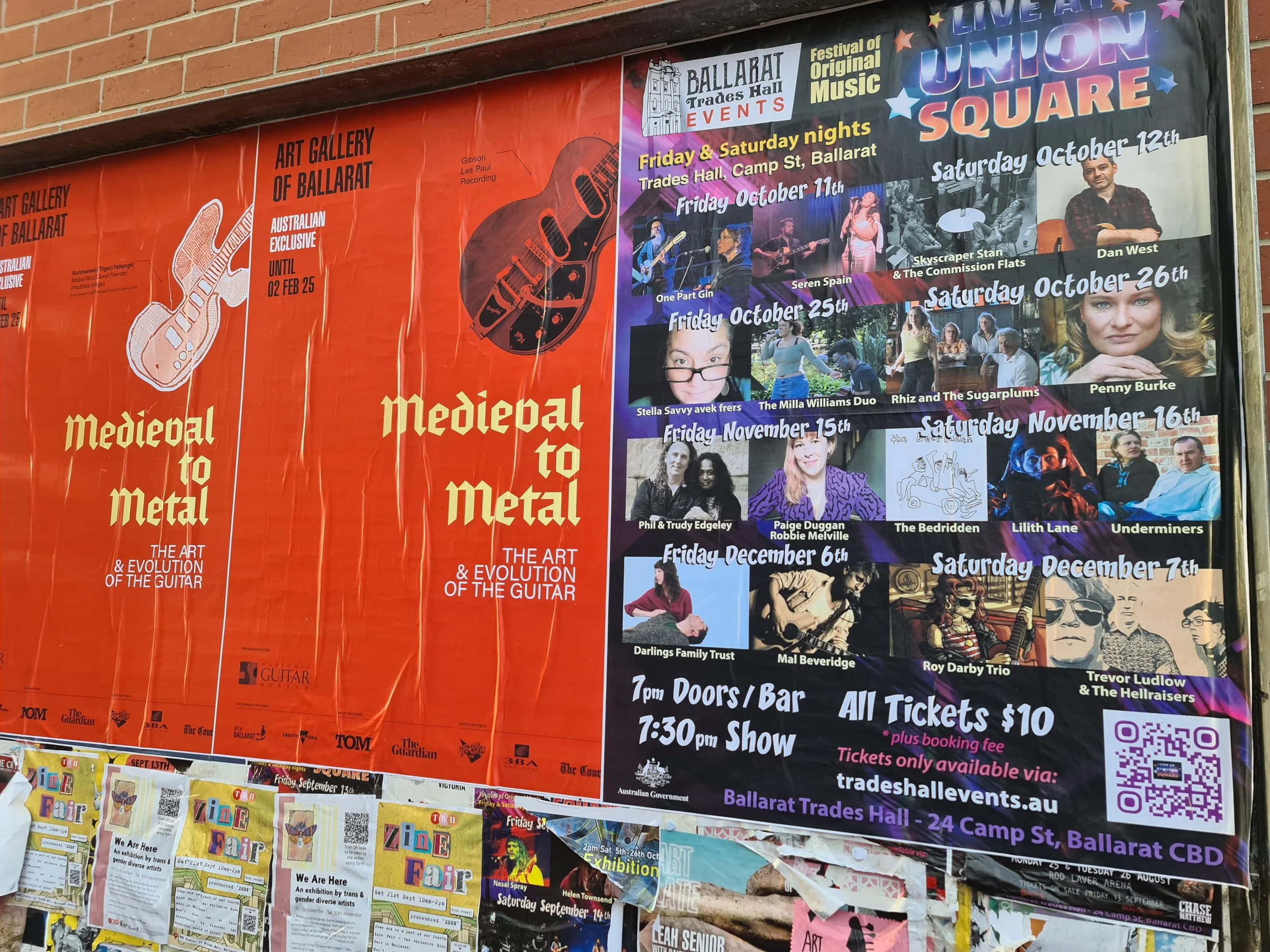 Union Square Ballarat 2025 Sam Bell and Holly Sewell. One Part Gin dark folk music Ballarat, Creswick.